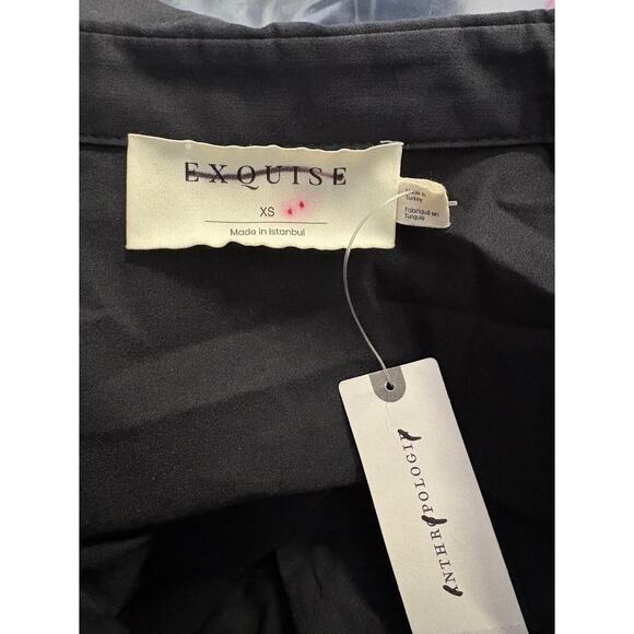 Anthropologie Tobie Button-Front Pleated Shirt Dress Mini Edition XS - Picture 4 of 4